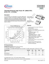 PTFA210601F V4 R250 Datasheet Cover