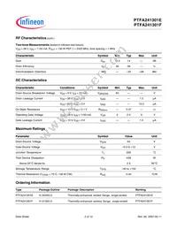 PTFA241301F V1 Datasheet Page 2