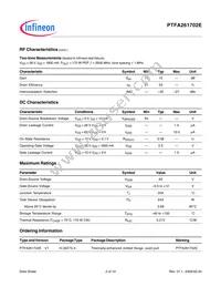 PTFA261702E V1 Datasheet Page 2