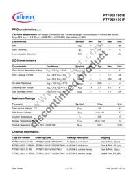 PTFB211501FV1R0XTMA1 Datasheet Page 2