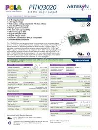 PTH03020WAS Datasheet Cover