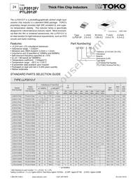 PTL2012-F27NT Datasheet Cover