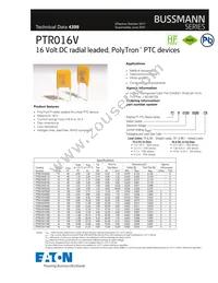 PTR016V1500-BK1 Datasheet Cover