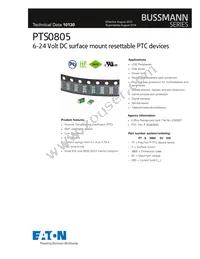 PTS08059V020 Datasheet Cover