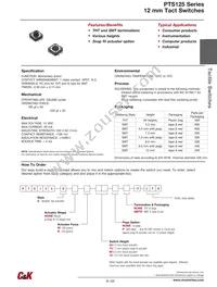 PTS125VJM73 LFS Datasheet Cover