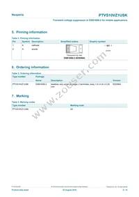 PTVS10VZ1USKYL Datasheet Page 2