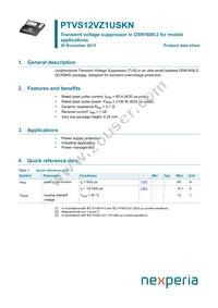 PTVS12VZ1USKNYL Datasheet Cover