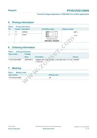 PTVS12VZ1USKNYL Datasheet Page 2