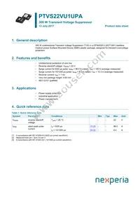 PTVS22VU1UPAZ Datasheet Cover