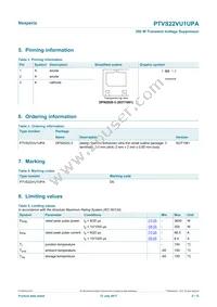 PTVS22VU1UPAZ Datasheet Page 2