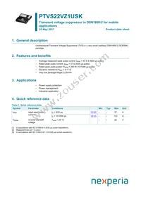 PTVS22VZ1USKYL Datasheet Cover