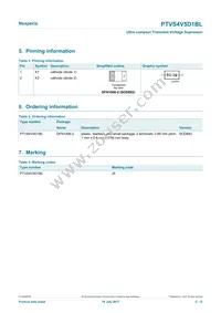 PTVS4V5D1BLYL Datasheet Page 2