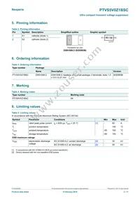 PTVS5V0Z1BSCYL Datasheet Page 2