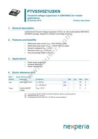 PTVS5V0Z1USKNYL Datasheet Cover