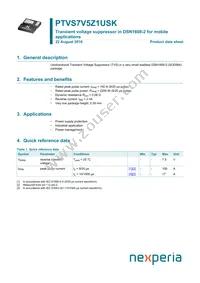 PTVS7V5Z1USKYL Datasheet Cover