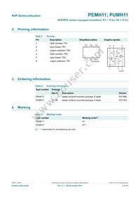 PUMH11F Datasheet Page 3