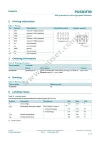 PUSB3F99X Datasheet Page 2