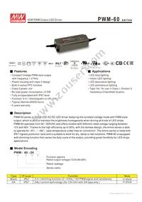 PWM-60-24 Datasheet Cover