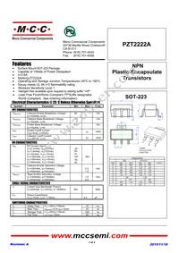 PZT2222A-TP Datasheet Cover