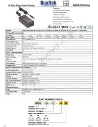 QADA-50-9-1401 Datasheet Cover