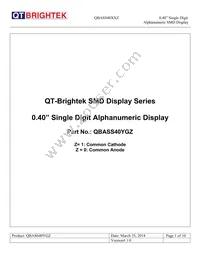 QBASS40YG0 Datasheet Cover