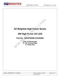QBHP5050E-UV385BK Datasheet Cover