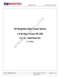 QBHP684U-IRU Datasheet Cover