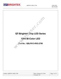 QBLP613-RIG-2790 Datasheet Cover