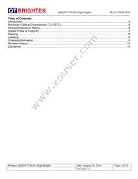 QBLP677-RGB (HIGH BRIGHT) Datasheet Page 2