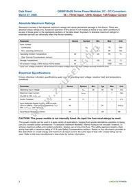 QBW018A0B71-H Datasheet Page 2