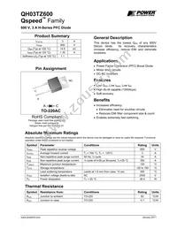 QH03TZ600 Datasheet Cover