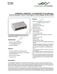 QHW075G71 Datasheet Cover