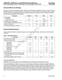 QHW075G71 Datasheet Page 2