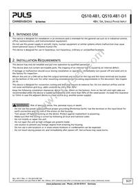 QS10.481-D1 Datasheet Page 3