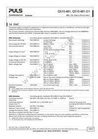 QS10.481-D1 Datasheet Page 14