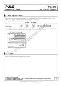 QT20.361 Datasheet Page 5