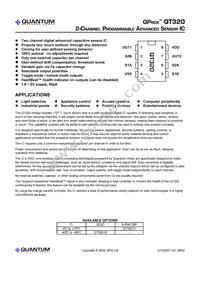QT320-S Datasheet Cover