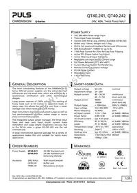 QT40.242 Datasheet Cover