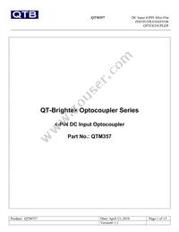 QTM357T1 Datasheet Cover