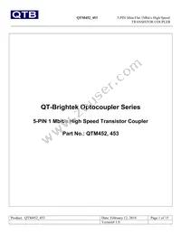 QTM453T1 Datasheet Cover