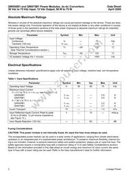 QW075A1 Datasheet Page 2