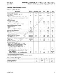 QW075A1 Datasheet Page 3