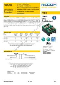 R1DX-0515/H-R Datasheet Cover