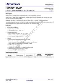 R2A20113ASP#W5 Datasheet Cover