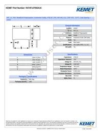 R474F147050A1K Datasheet Cover