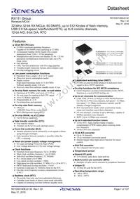 R5F5111JADNF#U0 Datasheet Cover