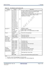 R5F64169PFD#UB Datasheet Page 21