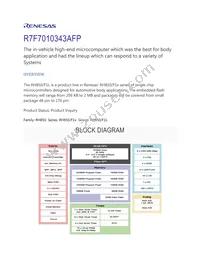 R7F7010343AFP#AA3 Datasheet Cover