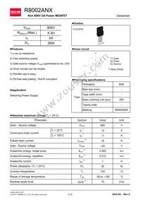 R8002ANX Datasheet Cover