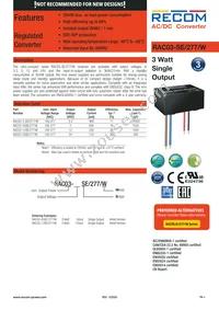 RAC03-3.3SE/277/W Datasheet Cover